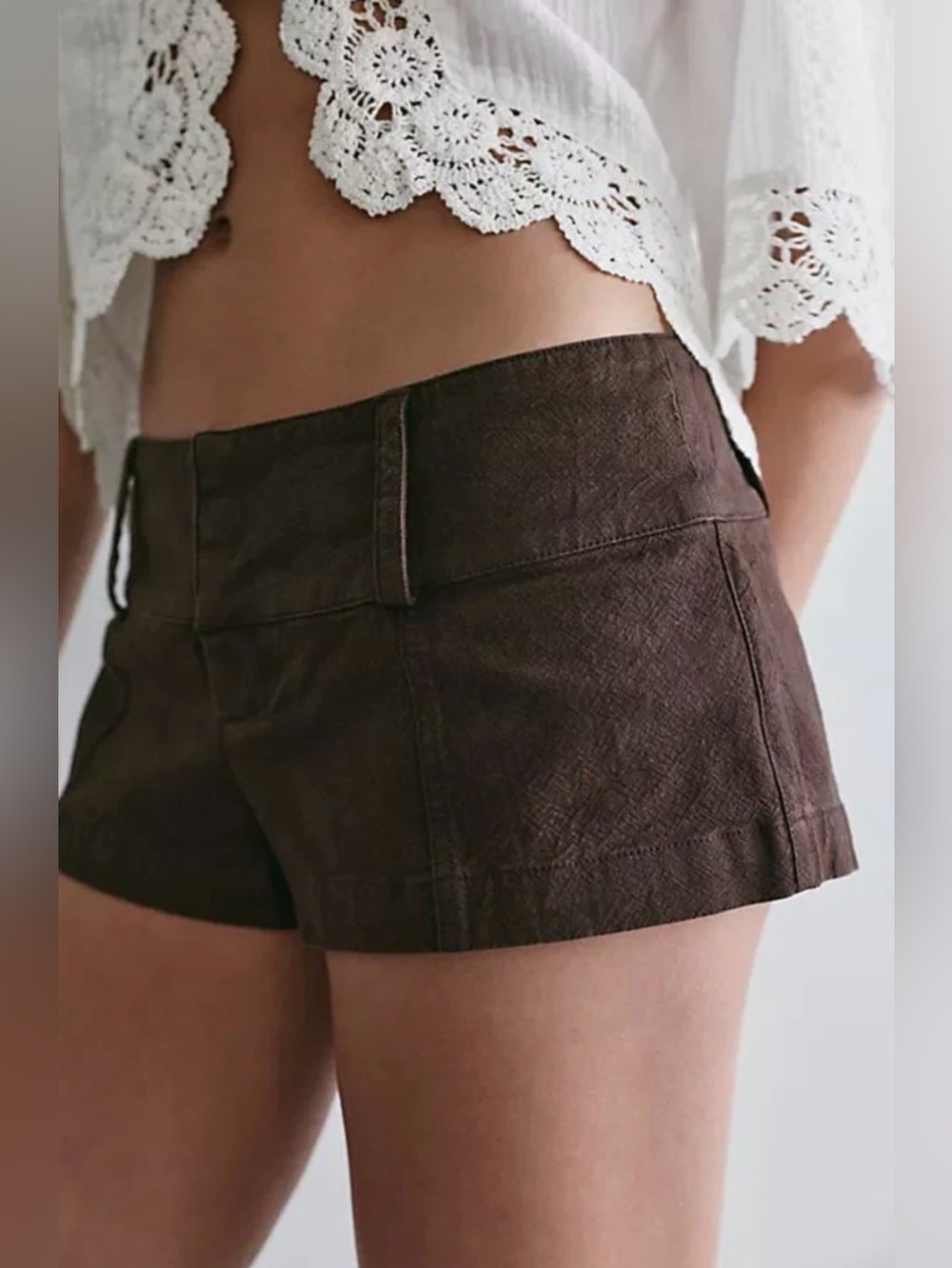 Free people Ana solid micro shorts